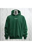 Take it Easy Yazı Sırt Baskılı Kapüşonlu Unisex Sweatshirt Hoodie Kalın Kumaş 3 İplik Şardonlu
