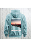 Uyumayan Şehir New York Baskılı Kapüşonlu Oversize Sweatshirt Hoodie Kalın Kumaş 3 İplik Şardonlu