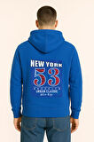 Unisex Oversize Hoodie – New York 53 Baskılı Kapüşonlu Sweatshirt
