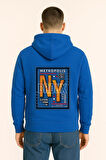NY Bronx Metropolis Baskılı Oversize Hoodie – Unisex Urban Kapüşonlu Sweatshirt