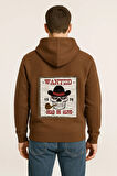 Wanted Dead or Alive Baskılı Oversize Hoodie – Retro Kovboy Tarzı Unisex Kapüşonlu Sweatshirt