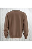 Noel Baba Ho Ho Ho! Baskılı Bisiklet Yaka Unisex Kalın Kumaş Oversize Sweatshirt 3 İplik Şardonlu