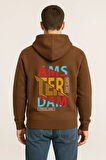 Amsterdam Renkli Baskılı Oversize Hoodie – Unisex Sokak Modası Kapüşonlu Sweatshirt