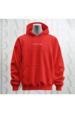 Rich Bitch Energy Yazı Göğüs Baskılı Kapüşonlu Unisex Sweatshirt Hoodie Kalın Kumaş 3 İplik Şardonlu