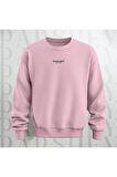Life's a Circus Baskılı Kalın Kumaş 3 İplik Şardonlu Oversize Bisiklet Yaka Sweatshirt