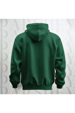 Stay Groovy Kalp Şekilli Baskılı Kapüşonlu Oversize Sweatshirt Hoodie Kalın Kumaş 3 İplik Şardonlu