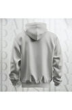 Stay Groovy Kalp Şekilli Baskılı Kapüşonlu Oversize Sweatshirt Hoodie Kalın Kumaş 3 İplik Şardonlu