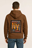 NY Bronx Metropolis Baskılı Oversize Hoodie – Unisex Urban Kapüşonlu Sweatshirt