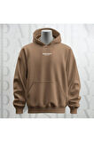 Take it Easy Yazı Sırt Baskılı Kapüşonlu Unisex Sweatshirt Hoodie Kalın Kumaş 3 İplik Şardonlu