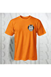 Kurt Desenli Unisex Yarım Kollu Bisiklet Yaka %100 Pamuk Oversize T-shirt