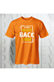 Erkek - Kadın %100 Pamuk Never Look Back Baskılı Yarım Kollu Bisiklet Yaka T-Shirt