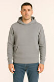 Erkek - Kadın Basic Kapüşonlu Sweatshirt - Oversize Rahat Kalıp Hoodie