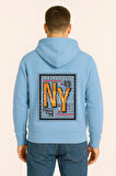 NY Bronx Metropolis Baskılı Oversize Hoodie – Unisex Urban Kapüşonlu Sweatshirt