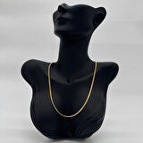 Çelik Zincir Unisex Gold Kolye 60 Cm - Gold