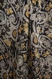 Etnik Bahar - Siyah - Aurora Desenli Janjan Şal - 70x190 Cm
