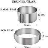 Ayarlanabilir Turta Çemberi 16-30 cm  / Yuvarlak Pasta Kalıbı