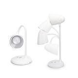 WellHise VD-6046 Masa Lambası Kablosuz Type-C Şarjlı Katlanabilir LED Okuma Işığı, USB Şarj Bağlantı Noktası ve Dokunmatik Dimmer Kontrol Sistemi