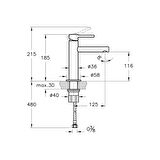 Origin Lavabo Bataryası Mat Siyah  A4255636