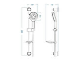 Duxxa Como 700 Sürgülü Duş Seti D.270.7