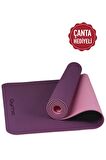 Gymo Ekolojik 6mm TPE Yoga Matı Pilates Minderi Mürdüm