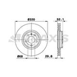 Vag On Fren Aynası Havalı Sag Sol Audı A4 A5 Q5 (320x30mm) 08>> - Braxıs Ad0309