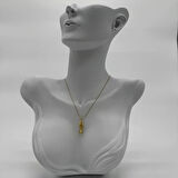 Çelik Gold Balık Kolye  - Gold