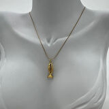 Çelik Gold Balık Kolye  - Gold