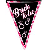 Bekarlığa Veda Bride To Be Temalı Üçgen Flama Bayrak Süs - Siyah