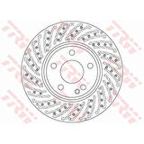 Mercedes Fren Diski On W176 12> W246 11> W242 11> C117 13> X117 15> X156 13> - Trw Df6262s