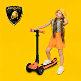 Lisanslı L3 Kolay Katlanabilir Işıklı Orta Gövde ve Işıklı Tekerlekli Çocuk Scooter Turuncu