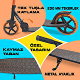 Lisanslı L6-200 Katlanabilir Metal Ayaklık Kaymaz Taban 2 Tekerlekli 8+ Yaş Çocuk Scooter