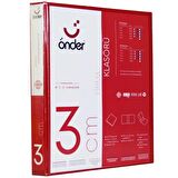 Önder Sunum Klasörü 2 Halkalı 30 MM A4 Kırmızı 2003-2