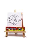 Rich Funny Kids Desenli Tuval Akrilik Boya Seti - Fil