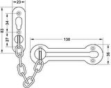 Hafele Kapı Zinciri Çinko Alaşımlı Sarı Kaplamalı