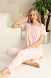 Limissi 23201 Pembe Renk Kadın Lohusa Pijama Takımı