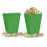 Yeşil Renk Mısır (Popcorn) Kutusu (8 Adet)