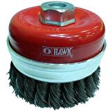 Hawk HA10125 Çanak Fırça Gri Burma Telli M14 Vidalı 125mm