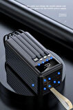 80.000mAh 22.5W Siyah LCD 1xMicro 2xTyp-C 4xUsb Port Taşınabilir Şarj Cihazı Powerbank PW-94