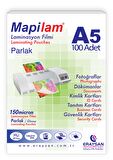 MAPİLAM 150 MİC. PARLAK LAMİNASYON FİLMİ (A5) 100 LÜ