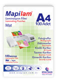 MAPİLAM 100 MİCRON MAT LAMİNASYON FİLMİ (A4)100 LÜ