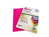 MAPİ A4 PP FOSFORLU KAPAK 550 MİC. FOSFORLU MAGENTA50 Lİ