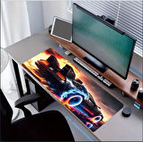 70X30 CM NEON ATEŞ ARABA TEMALI KAYDIRMAZ TABAN SPEED YÜZEY OYUNCU MOUSE PAD GAMİNG
