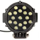 Off-Road Çalışma Lambası 17 LED 51 Watt Metal - Siyah