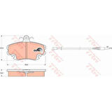 Renault On Fren Balatası Dacıa Logan 06>12 Renault R9-11-19-21 Symbol II 08> Clio I 98>03 Megane I 96>03 1.2 - Trw Gdb400