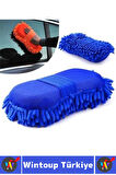 Ergonomik Oto İç Dış Bakım Temizlik Çizilme Önleyici Özel Püsküllü Premium Araba Yıkama Eldiveni