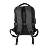 GEARZ GZ-110SD Shell 15,6" Laptop Sırt Çantası Suni Deri Waterproof (Usb+Şifreli Kilit)