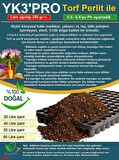 20 LT YK3PRO Perlit ile Torf. Bitki, Çiçek, Sebze, Tohumu Torf, Toprak