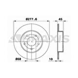 Nissan Arka Fren Disk Aynası Duz Primera P12 03-10 (278x5) - Braxıs Ae0298
