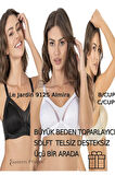 9125 Kadın Sütyen Desteksiz Telsiz Dantelsiz Soft Toparlayıcı Cup Almira 3 Set