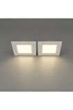 KDL413 Slim Kare LED Panel Spot Gömme 15W 1200 Lümen -3000K SARI IŞIK